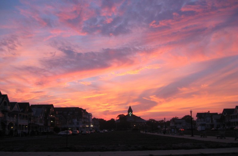 Beautiful sunset as seen from boardwalk